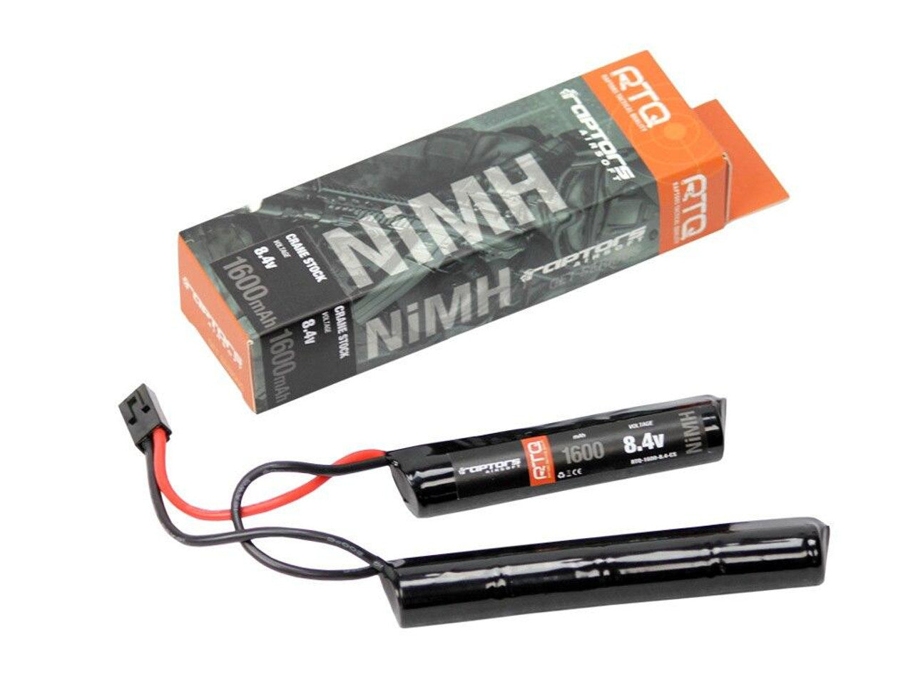 Raptors Airsoft RTQ NiMH Crane Stock 1600mah 8.4v Nunchuck Battery