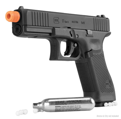 Glock G17 Gen5 MOS CO2 GBB Airsoft Pistol w/ Plates, Black