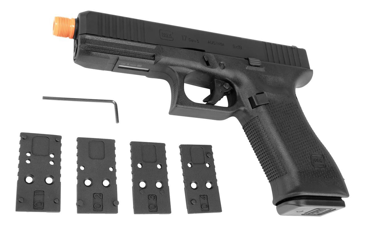 Glock G17 Gen5 MOS CO2 GBB Airsoft Pistol w/ Plates, Black