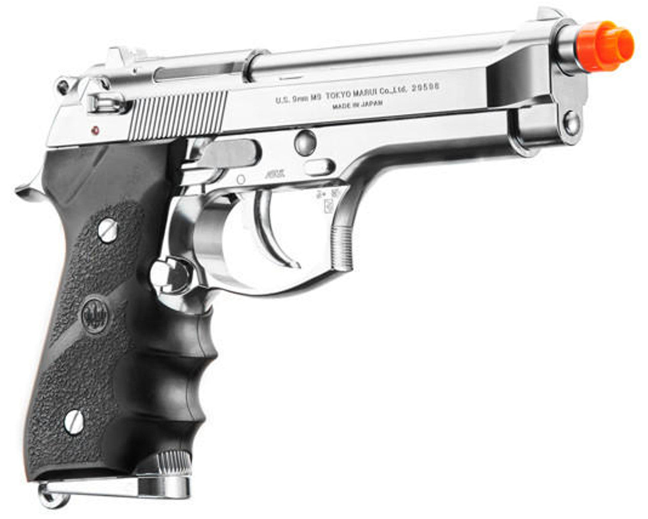 Tokyo Marui M92F Chrome Stainless Finishing Airsoft Gas Blowback Pistol, Chrome