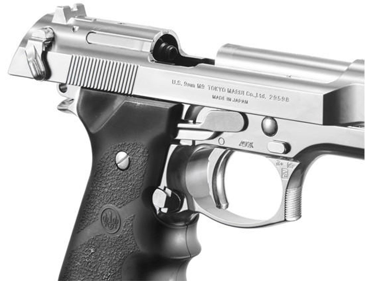 Tokyo Marui M92F Chrome Stainless Finishing Airsoft Gas Blowback Pistol, Chrome