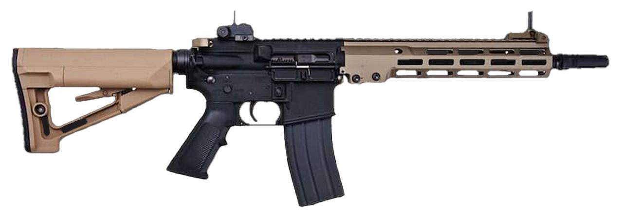 Tokyo Marui URGI MK16 MWS 11.5" SOPMOD Block 3 GBB Airsoft Rifle, Tan/Black